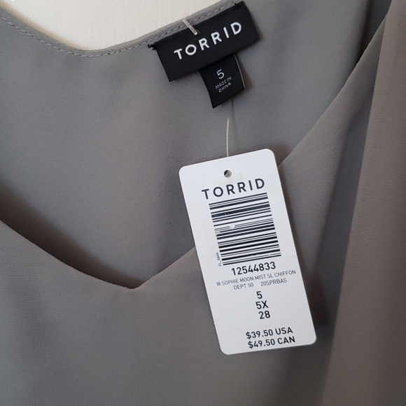 NWT Torrid Sophie Sage Green Chiffon Cami - Picture 7 of 7